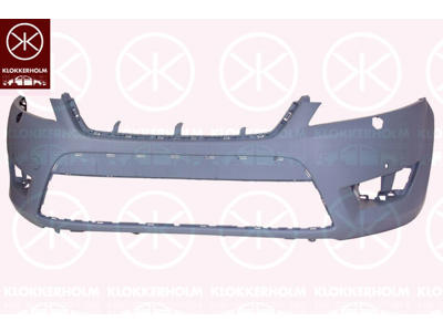 Bumper, w/primer, Front, with hole(s) for park distance control, with hole(s) for washer nozzle