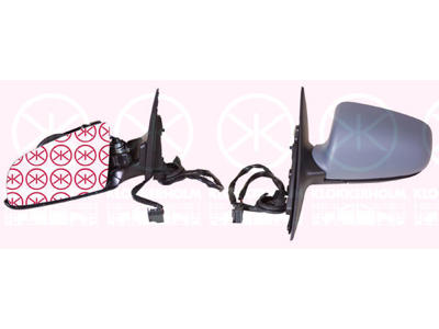 Exterior Mirror, w/primer, for electric mirror adjustment, Aspherical, Heatable, Left