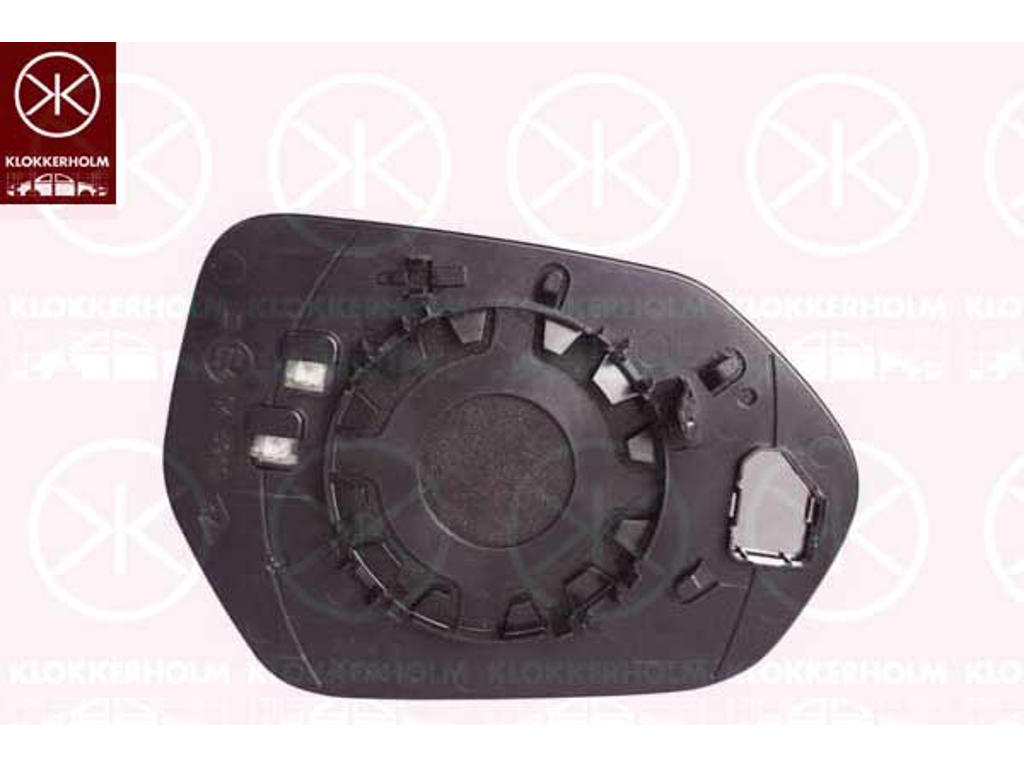 Mirror Glass, exterior mirror, Left, Heatable, Convex