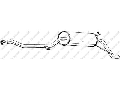 Rear Muffler, See accessories list for additionally required parts:  