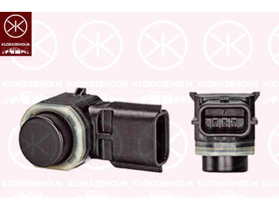 Sensor, parkeringshjælp, bag, Valeo, Antal stikkontakter: 3, malbar, Ultralydsensor