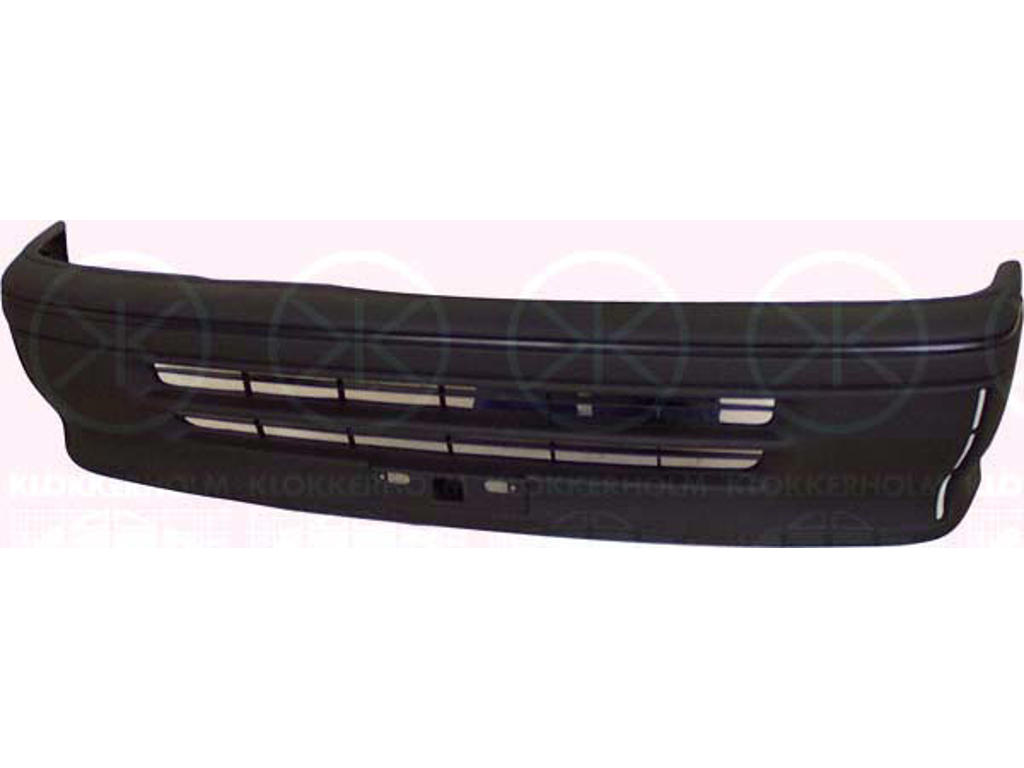 Bumper, Front, with trim strip, black
