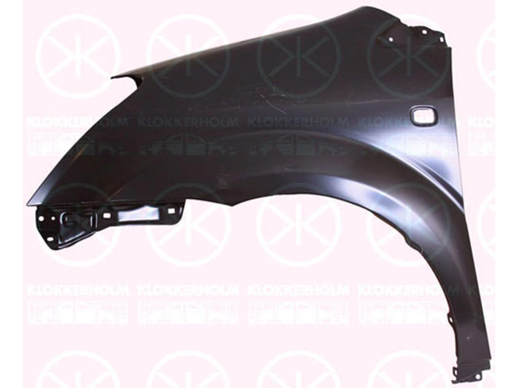 Wing, Left Front, with hole for direction indicator, Zinc-coated