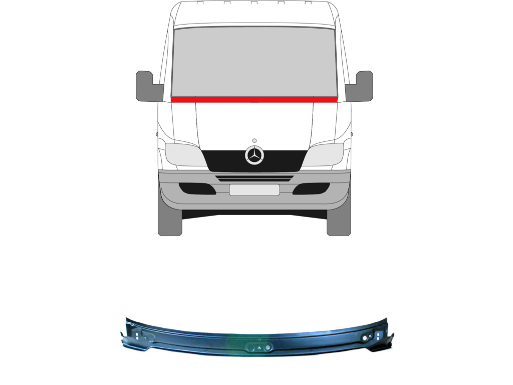 Windscreen Frame, for right-hand traffic
