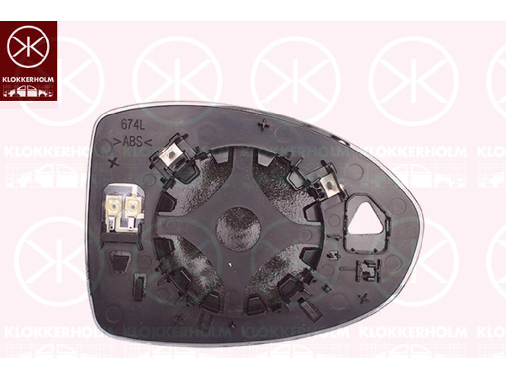 Mirror Glass, exterior mirror, Convex, Heatable, Left