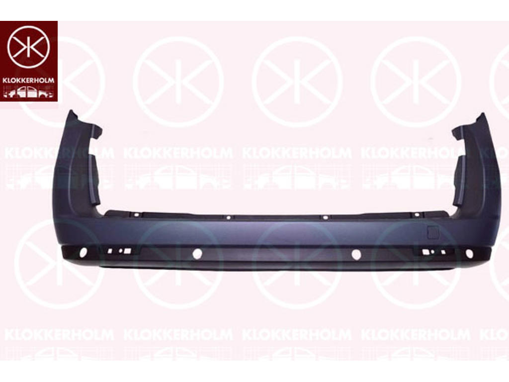 Bumper, Rear, with hole(s) for park distance control, Trim Level: Cargo, Partial primed