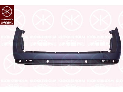 Bumper, Rear, with hole(s) for park distance control, Trim Level: Cargo, Partial primed