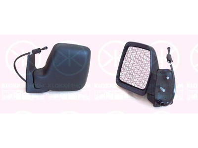 Exterior Mirror, Control: cable pull, Plan, Left