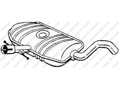 Centre Muffler, See accessories list for additionally required parts:  