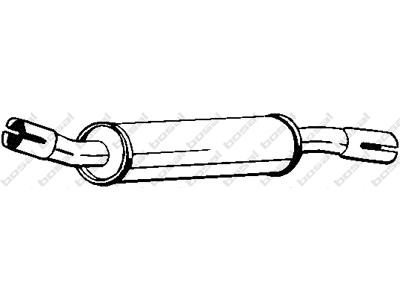 Centre Muffler, See accessories list for additionally required parts:  