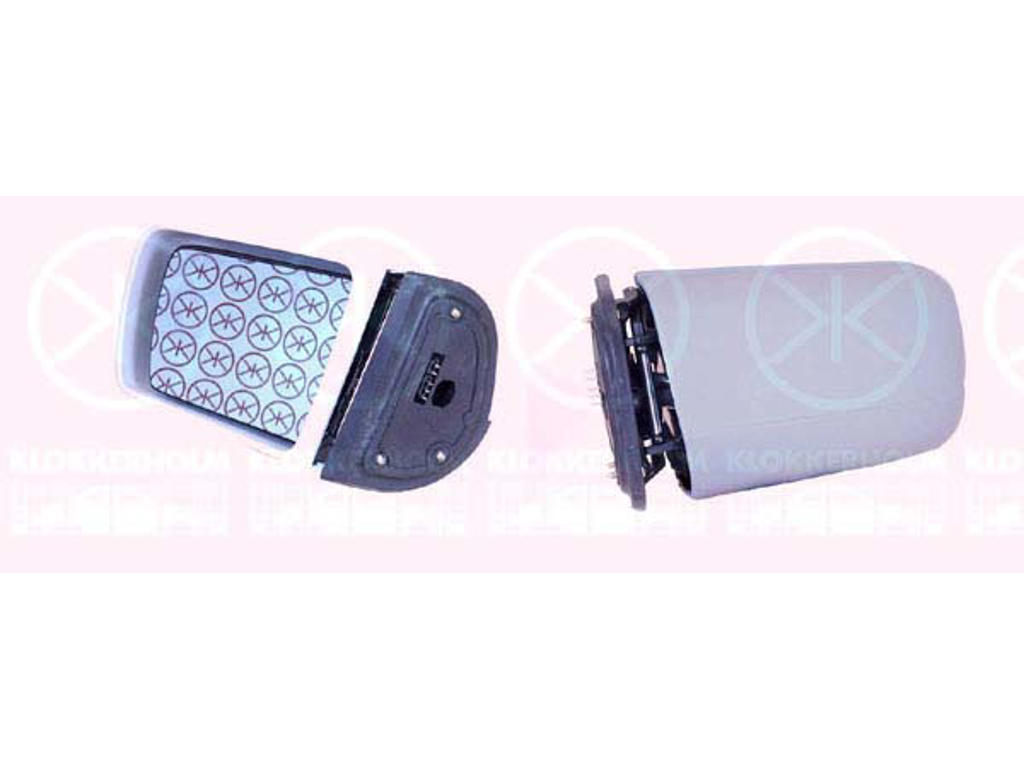 Exterior Mirror, w/primer, for electric mirror adjustment, Plan, Heatable, blue, Left, Number of pins: 5