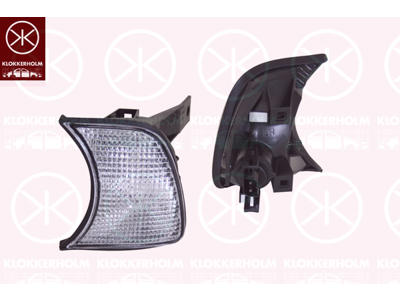 Blinker, med lamphållare, vit, Höger