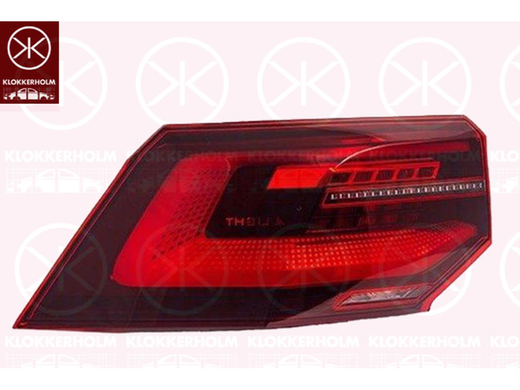 Baglygte, højre, ydre del, LED, Lampe/pærefunktion: med dynamisk blinklys, AL