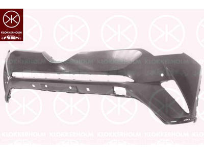 Bumper, Front, with hole(s) for park distance control, Upper section