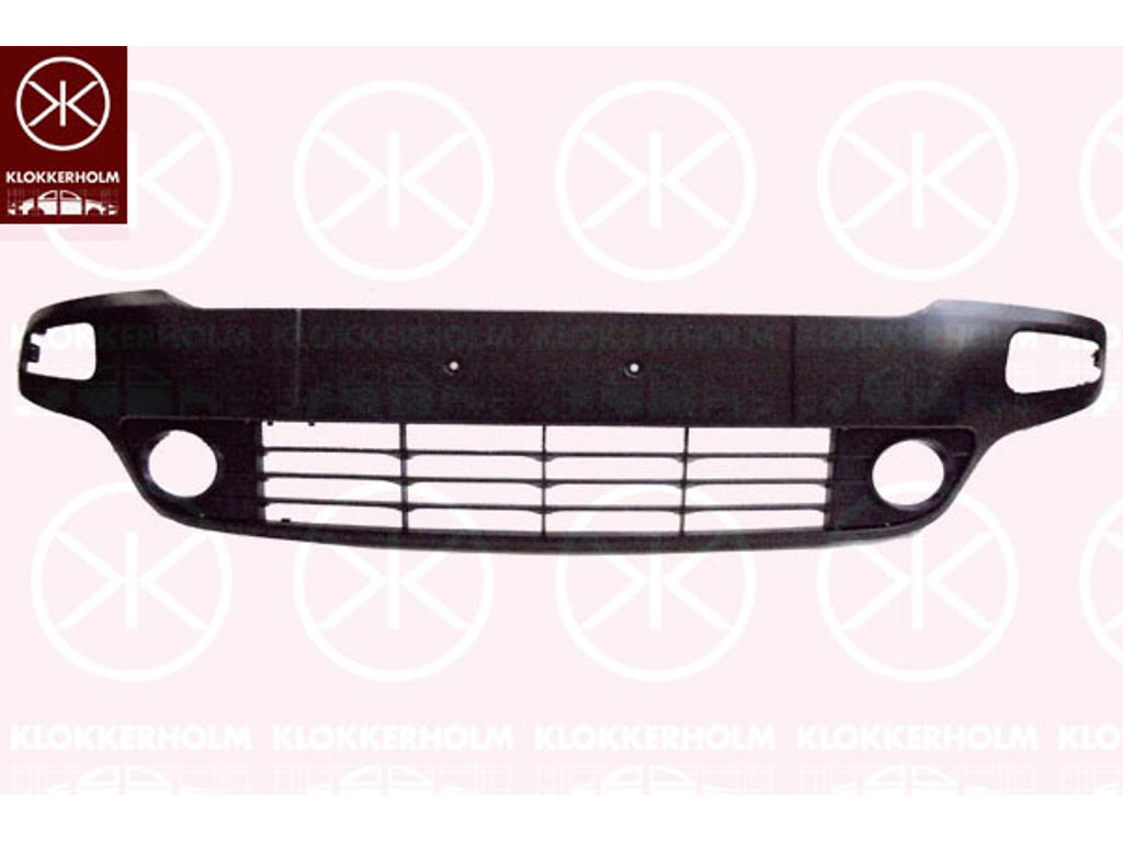 Trim/Protection Strip, bumper, Front, with hole(s) for fog lights, black