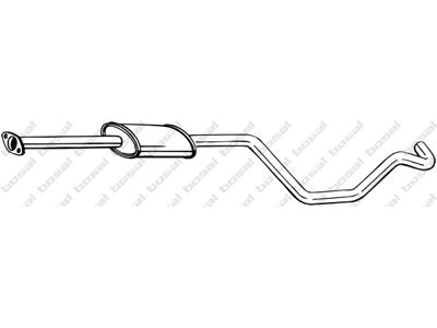 Centre Muffler, See accessories list for additionally required parts:  