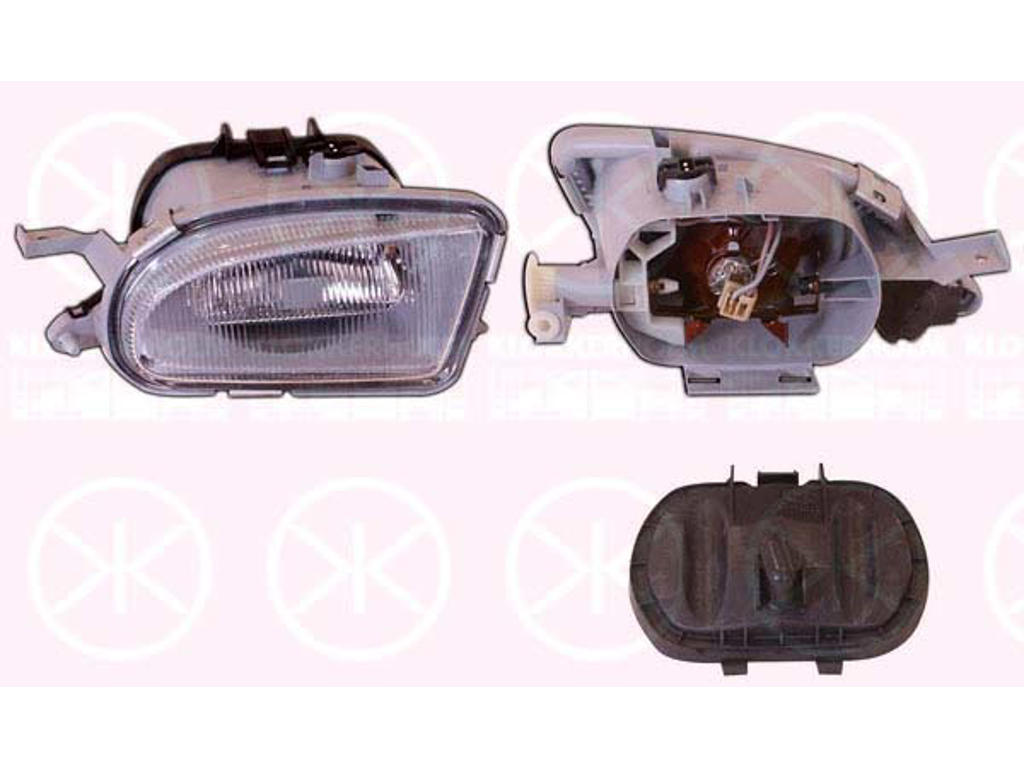 Front Fog Light, Hella-type, H1, without bulb holder, Left Front