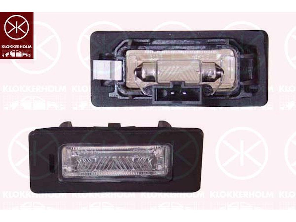 Фонарь освещения номерного знака, с держателем лампы, C5W