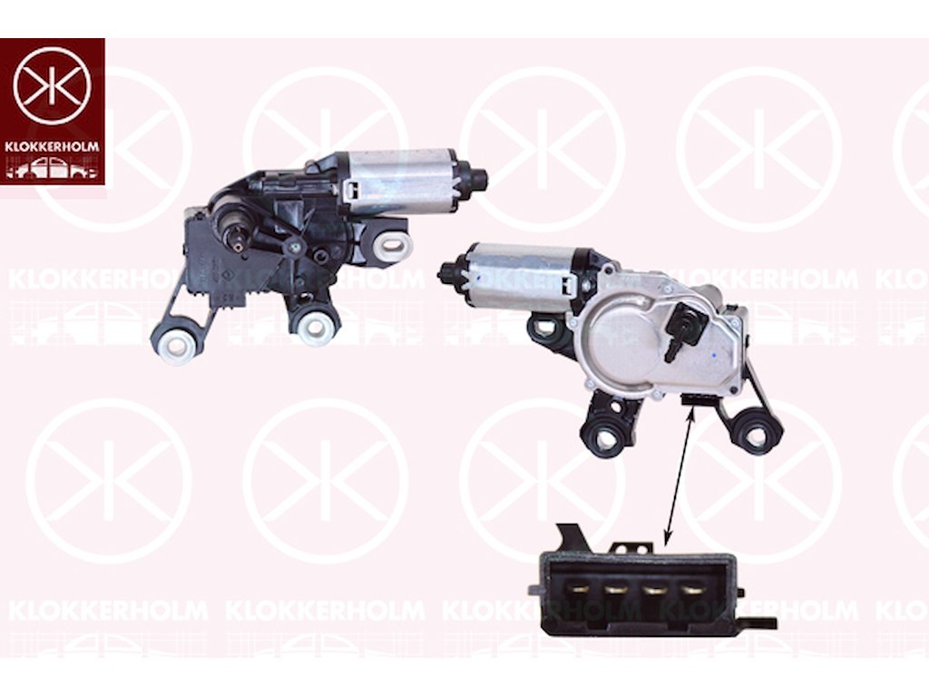 Wiper Motor, Rear, Voltage [V]: 12