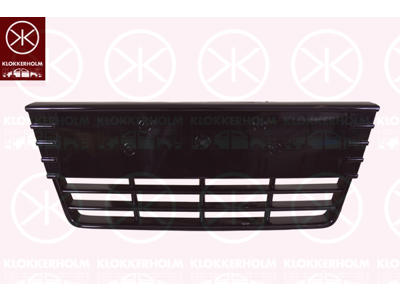 Ventilation Grille, bumper, for vehicles without park distance control, Front, Centre Section, painted, black