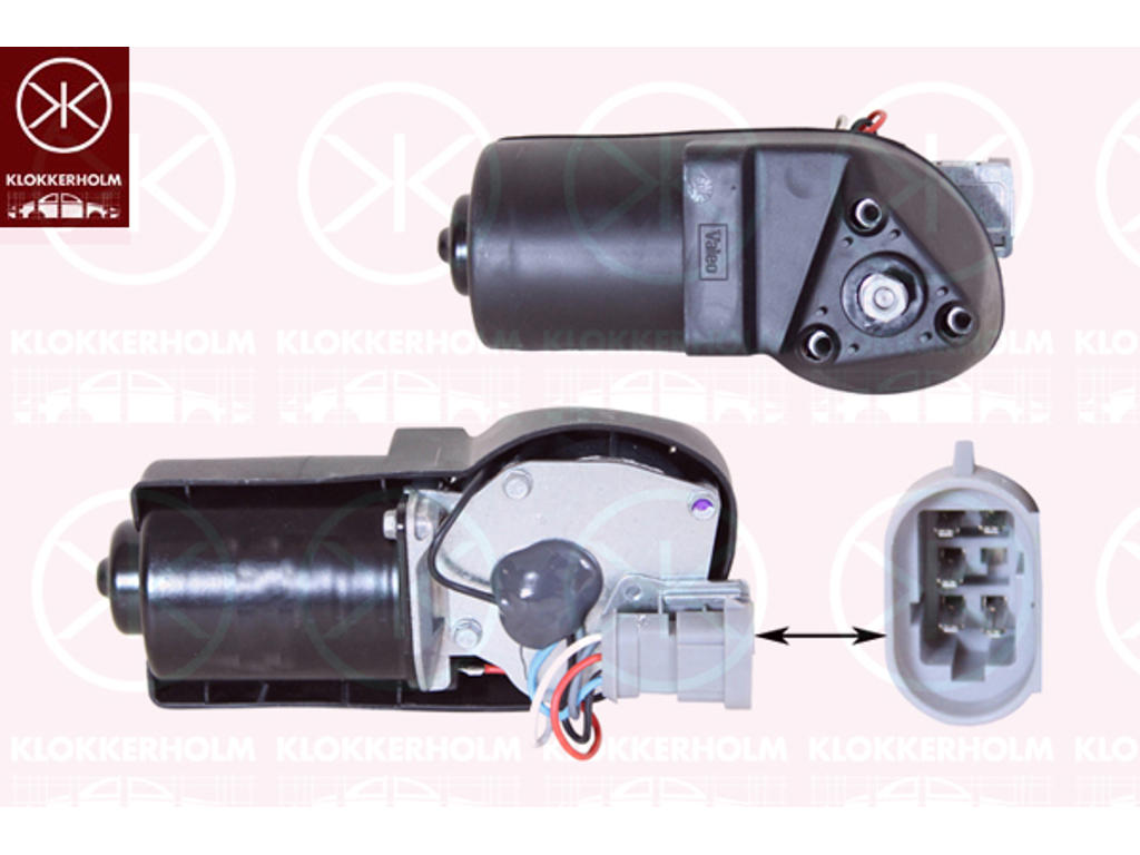 Moteur dessuie-glace, avant, Valeo, Voltage [V]: 12