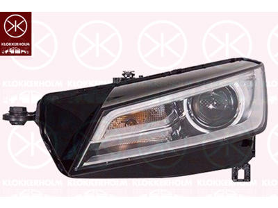 Headlight, Left, Bi-Xenon, with daytime running light (LED), without LED control unit for daytime running-/position ligh, without control unit for Xenon, Number of light functions: 6, with motor for headlamp levelling, H8, PWY24W, AL