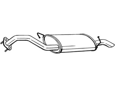 Rear Muffler, See accessories list for additionally required parts:  