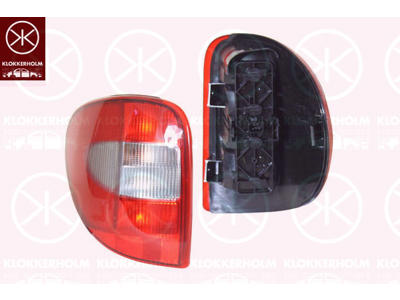 Tail Light Assembly, white/red, Left, not ECE approved