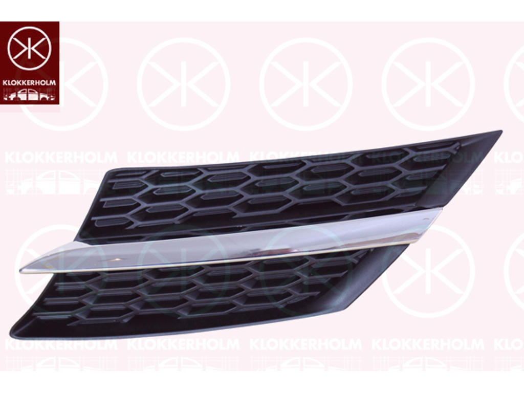 Radiator Grille, Right, chrome/black