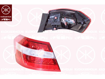 Baglygte, Classic, Elegance, højre, LED, uden lampeholder