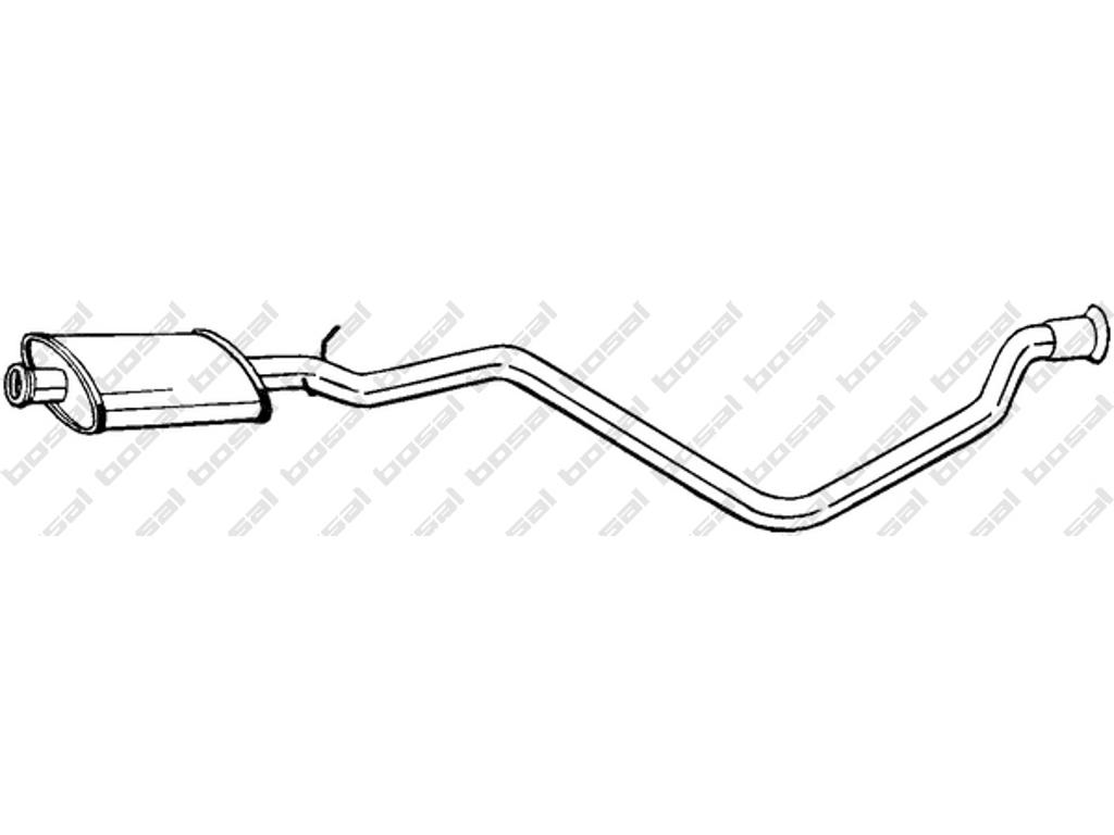 Centre Muffler, See accessories list for additionally required parts:  