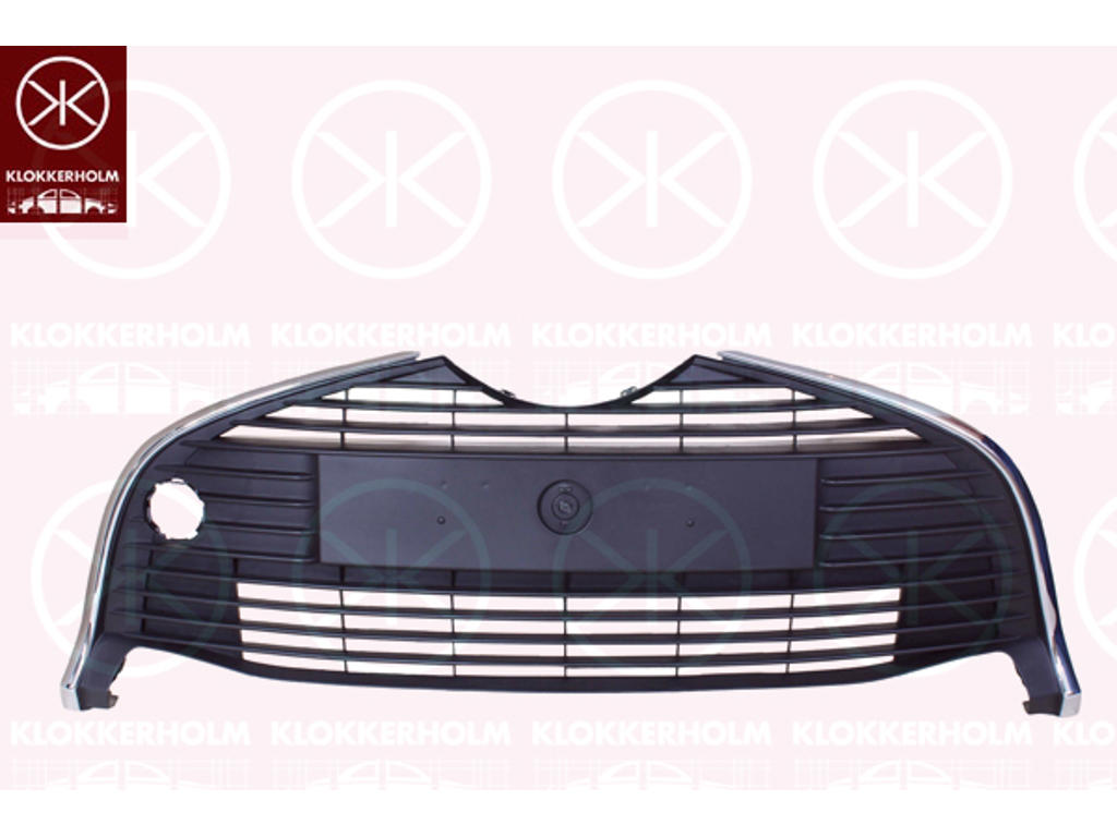 Radiator Grille, chrome/black, with frame