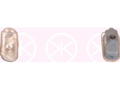 Direction Indicator, without bulb holder, Crystal clear, lateral installation