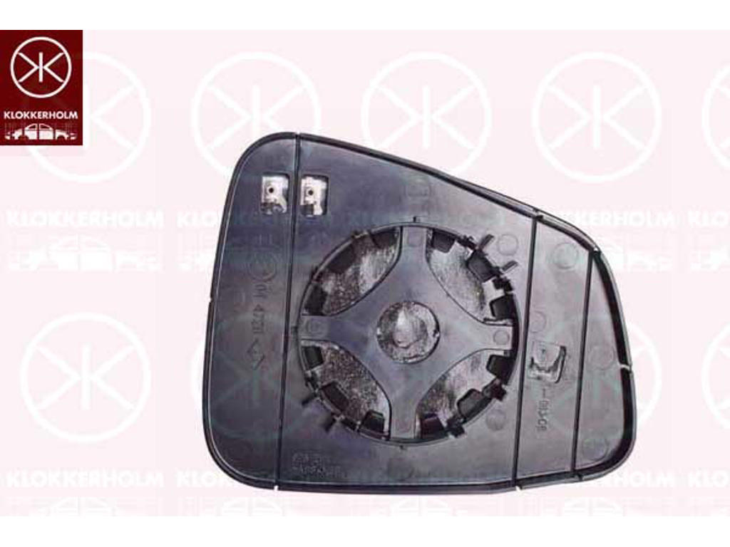 Mirror Glass, exterior mirror, Left, Heatable, Number of pins: 2, Aspherical