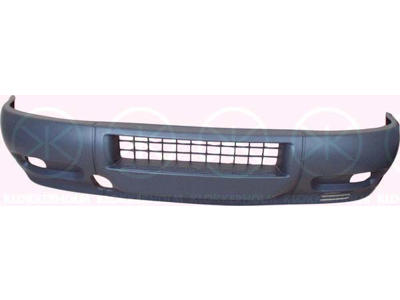 Bumper, Front, grey, with hole(s) for fog lights