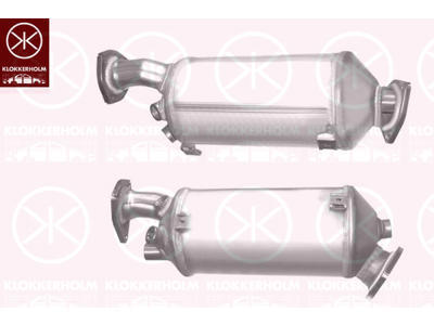 Soot/Particulate Filter, exhaust system, for vehicles with soot particulate filter, Silicon carbide, Up to Euro 4, with accessories