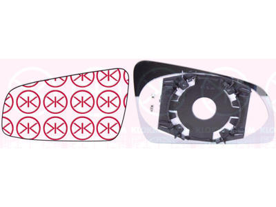 Mirror Glass, exterior mirror, Right, Heatable, Convex