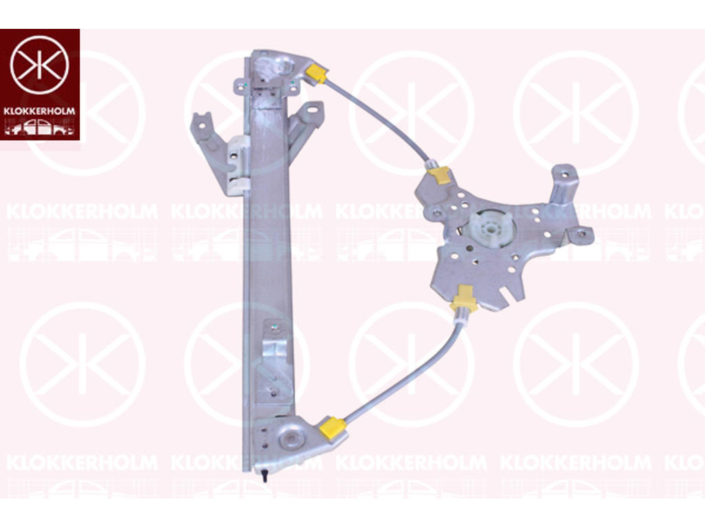 Window Regulator, 4-dr, without electric motor, Electric, Right Rear