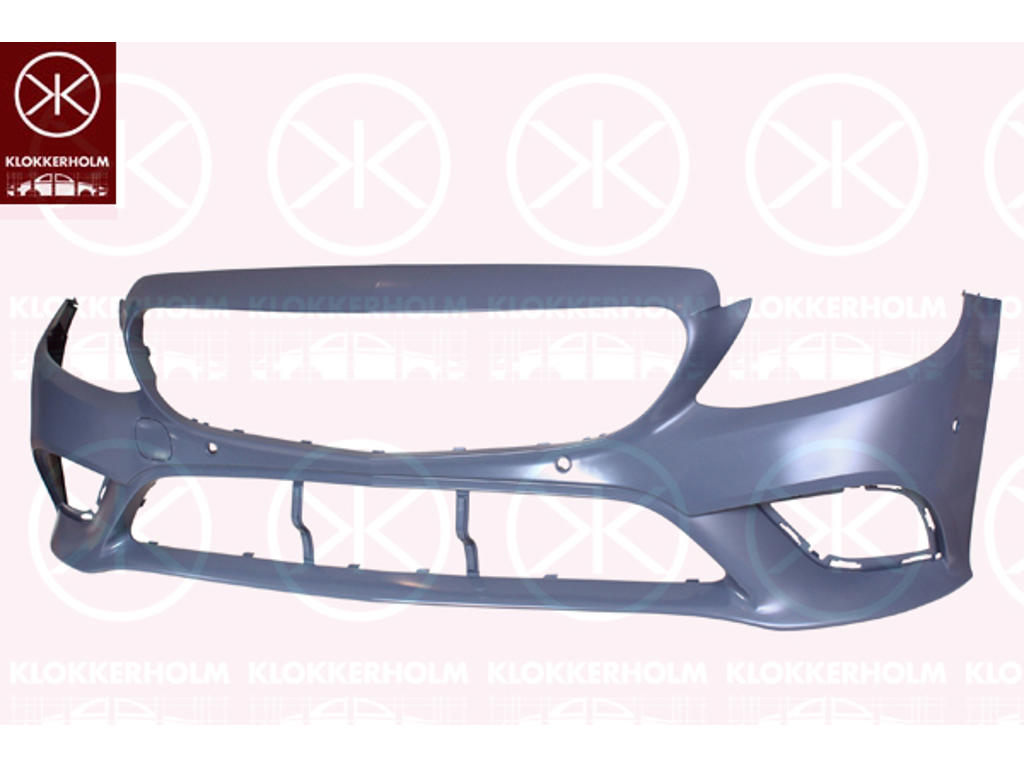 Bumper, with hole(s) for park assist (parallel parking), Front, w/primer