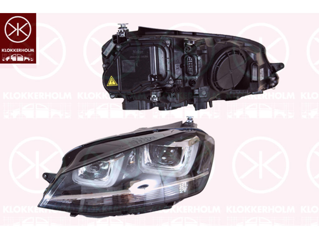 Headlight, Left, Illuminance [lx]: 12.5, Bi-Xenon, with cornering light, with daytime running light (LED), without control unit for Xenon, with motor for headlamp levelling, D3S/H7, Valeo