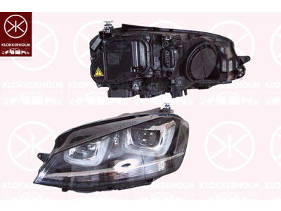 Fofényszóró, bal, Kivilágítás erossége [lx]: 12.5, Bi-Xenon, kanyarfénnyel, nappali fénnyel (LED), Xenon vezérloegység nélkül, LWR állítómotorral, D3S/H7, Valeo