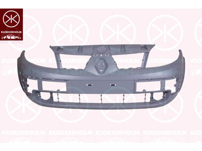 Bumper, w/primer, Front, with hole(s) for fog lights, with holes for trim/protective strip