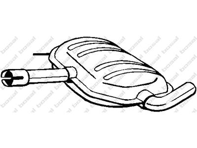 Centre Muffler, See accessories list for additionally required parts:  
