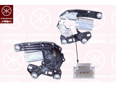 Wiper Motor, Rear, for vehicles with back doors, Voltage [V]: 12