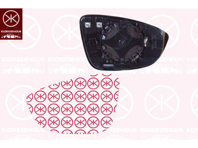 Mirror Glass, exterior mirror, Right, Heatable, Convex, SMR