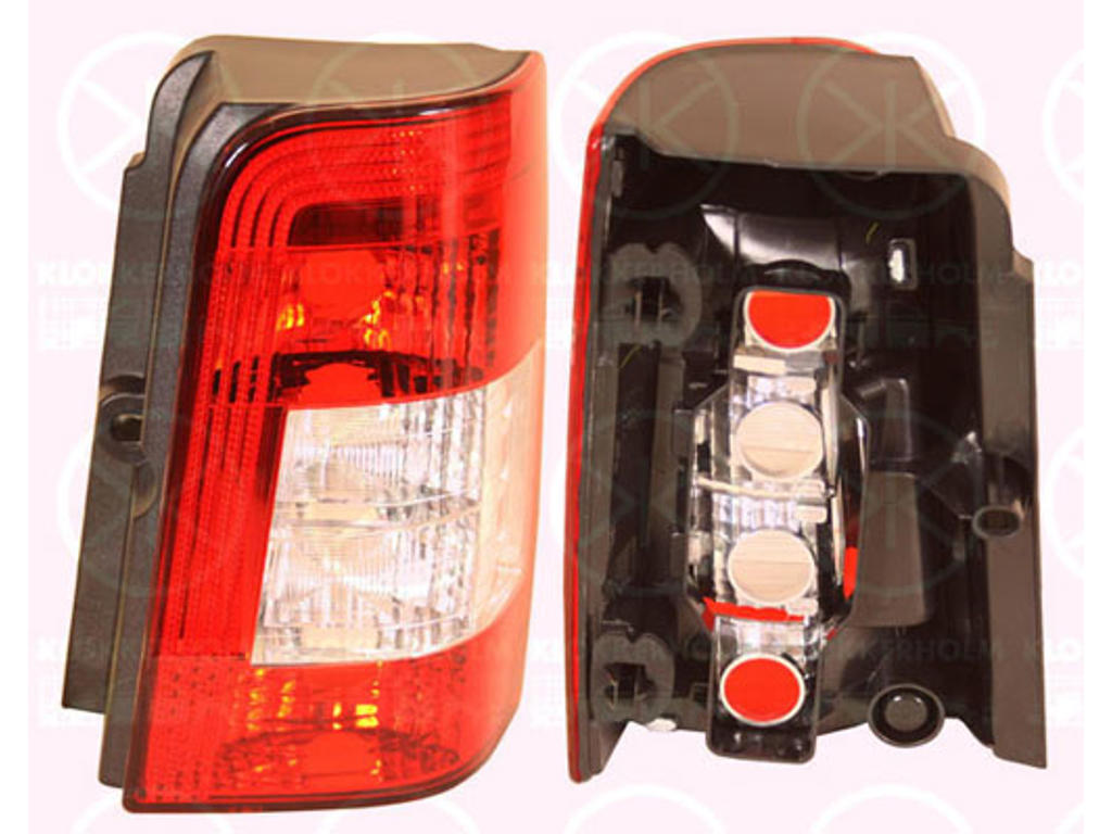 Tail Light Assembly, for vehicles with tailgate, without bulb holder, Right, Indicator Colour: Crystal clear