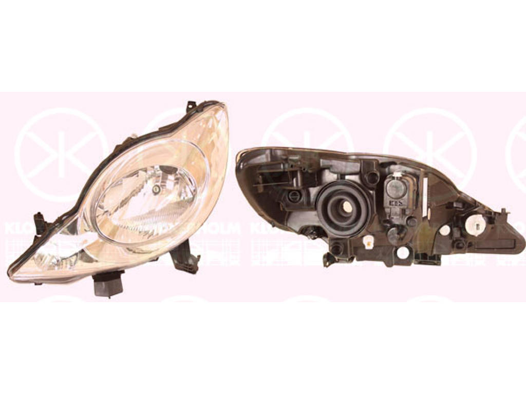 Headlight, H4, with motor for headlamp levelling, Right, Illuminance [lx]: 10