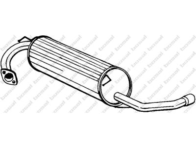 Rear Muffler, See accessories list for additionally required parts:  