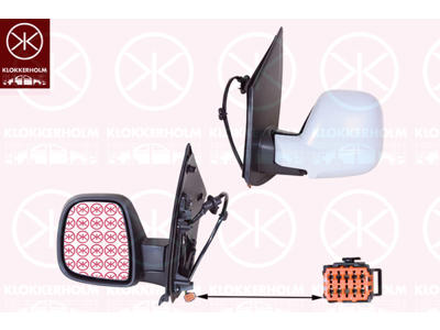 Exterior Mirror, Left, for electric mirror adjustment, Electronically foldable, Number of pins: 7, Left-/right-hand drive vehicles: for left-hand/right-hand drive vehicles, Heatable, w/primer, Convex