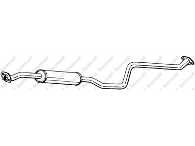 Centre Muffler, See accessories list for additionally required parts:  